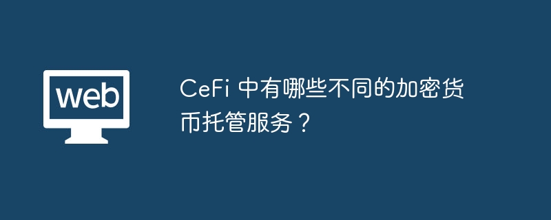 CeFi 中有哪些不同的加密货币托管服务？